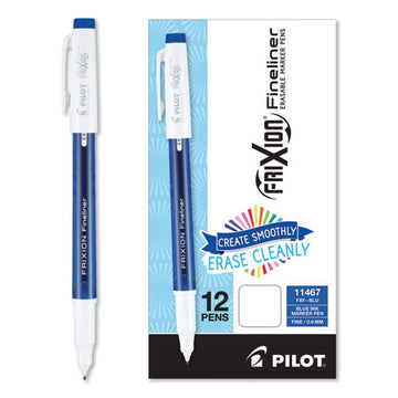 Pilot® Frixion Fineliner Erasable Porous Point Pen, Stick, Fine 0.6 Mm, Blue Ink, Blue Barrel, Dozen freeshipping - TVN Wholesale